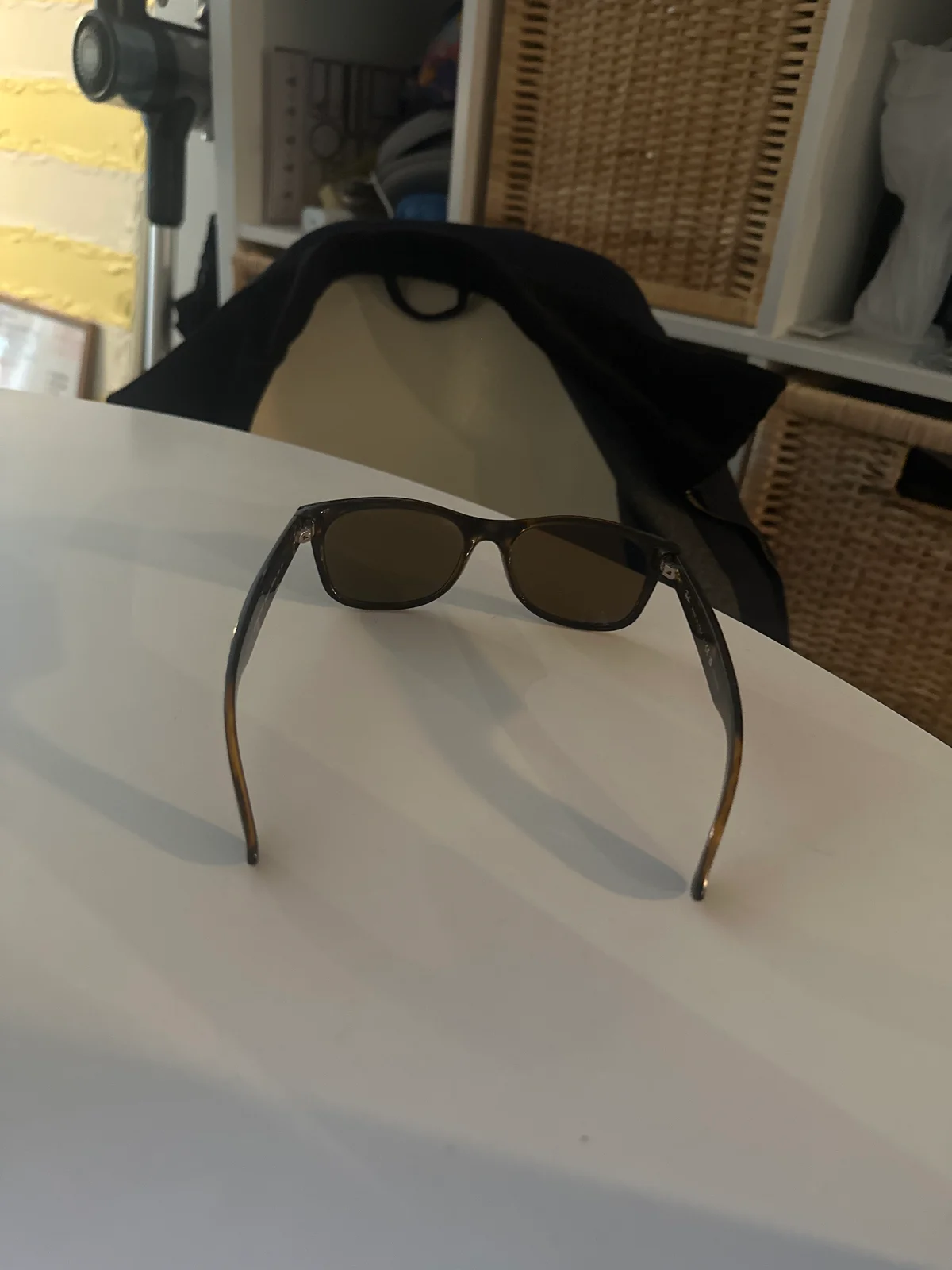 Ray-Ban RB4391D Square Sunglasses, Polished Black Frame with Dark Grey Lenses - Image 1